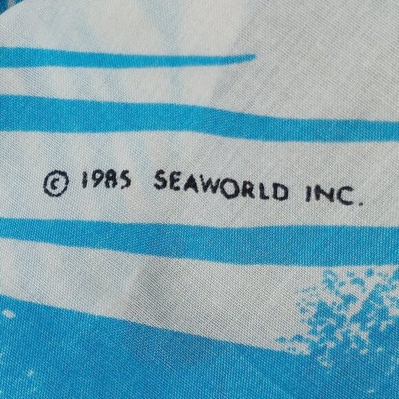 VINTAGE 1985 Sea World Curtain Pannels Kids Room Curtain Set RARE Walrus Dolphin - Picture 4 of 9